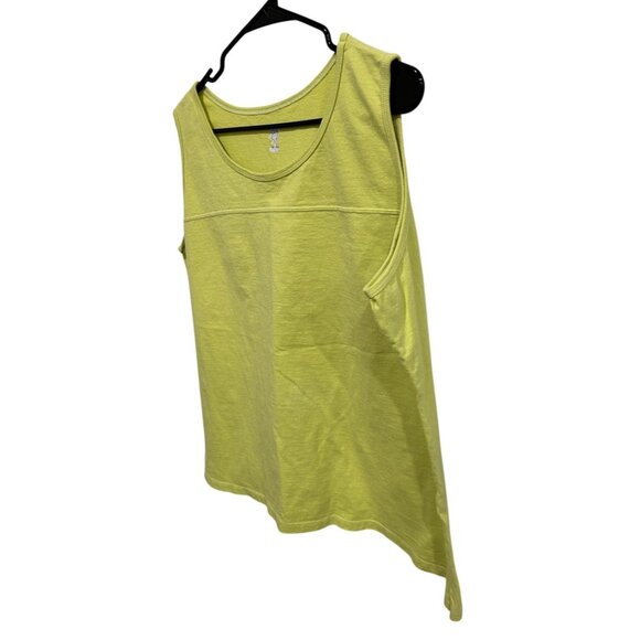 Just My Size Womens Plus Size Bright Yellow Green Sleeveless Top Sz 18W - Picture 3 of 10